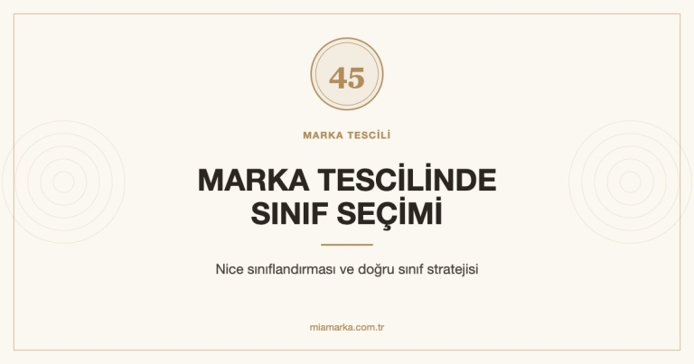 Marka tescilinde sınıf seçimi
