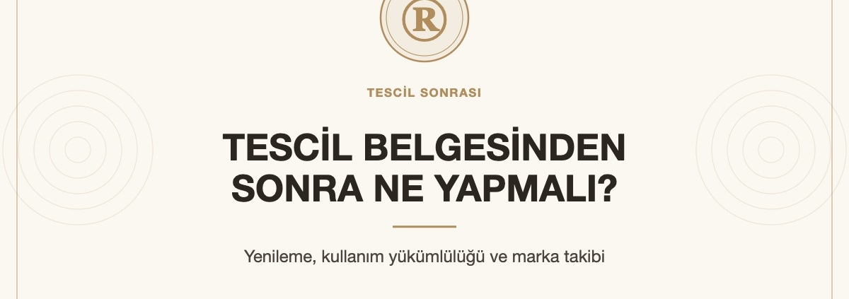 Marka tescilinden sonra yenileme ve kullanım yükümlülüğü
