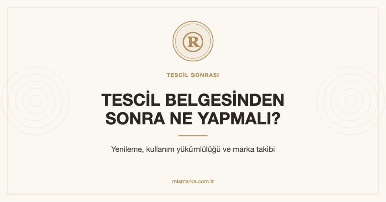 Marka tescilinden sonra yenileme ve kullanım yükümlülüğü